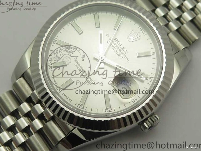 Silver 126334 41 A3235 1:1 Markers DateJust REF Bracelet Clone Dial SS Jubilee Edition on Stick Best V2 0421